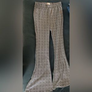 Flared Plaid Pants